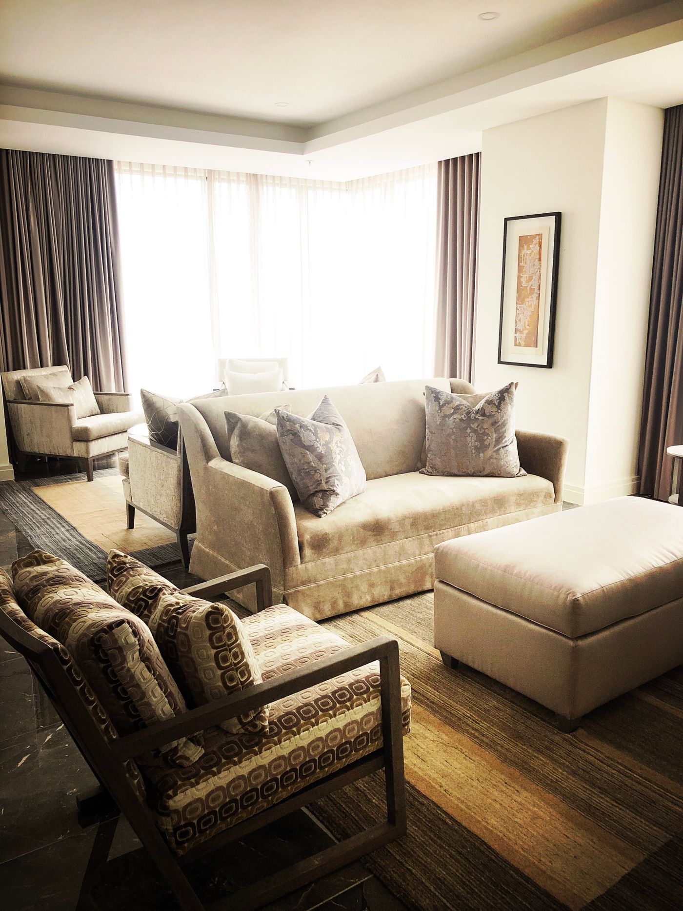 Bright residential living room